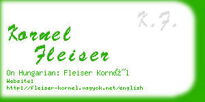 kornel fleiser business card